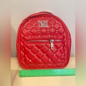 Stylish Badgley Mischka Red Backpack. Chic, Durable & Perfect for Everyday NWT